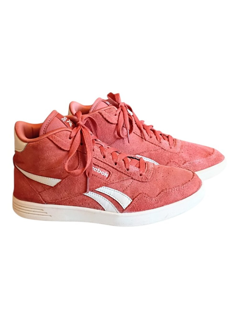 REEBOK Women's Burnt Orange High Tops Sneaker Suede Leather Shoes Sz 8.5